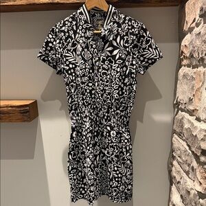 Lilly Pulitzer Black & White Floral Mini Love Dress